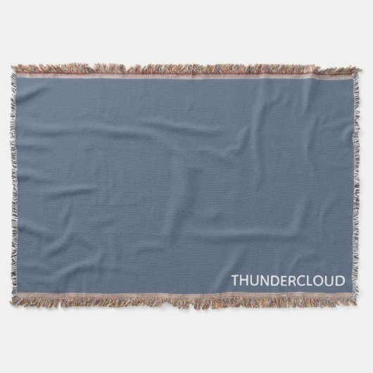 Thundercloud Blauw-grijze kleurennaam Deken (Voorkant)