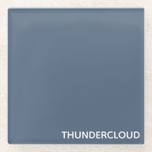 Thundercloud Blauw-grijze kleurennaam Glazen Onderzetter