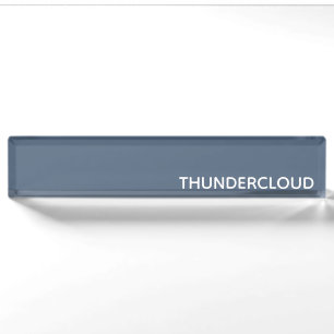 Thundercloud Blauw-grijze kleurennaam Naambordje