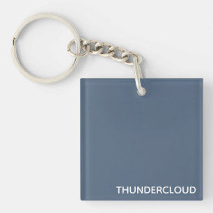 Thundercloud Blauw-grijze kleurennaam Sleutelhanger