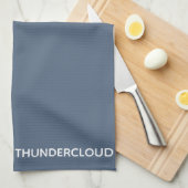 Thundercloud Blauw-grijze kleurennaam Theedoek (Quarter Fold)