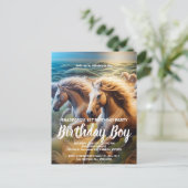 Thundering Hooves: Een kudde paarden in beweging Briefkaart (Staand voorkant)