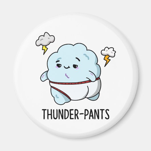 Thunderpants Funny Cloud Underwear Pun Magneet (Voorkant)