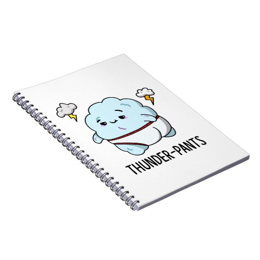Thunderpants Funny Cloud Underwear Pun Notitieboek (Rechterzijde)
