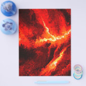 Thunders - Rode Abstracte moderne kunst Flyer (Enkel)