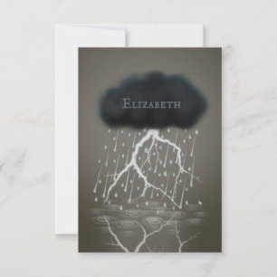 Thunderstorm in Surreal World Sepia gepersonalisee Bedankkaart