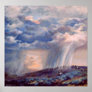 Thunderstorm Quail Poster