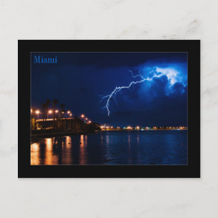 Thunderstorm sur Miami - Carte postale
