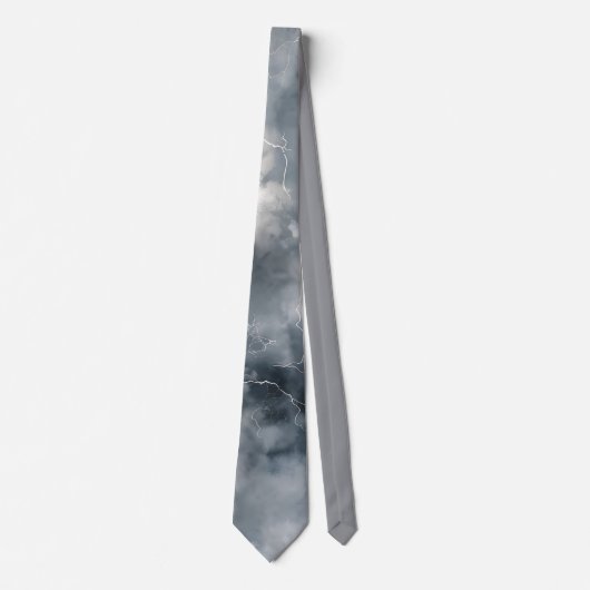 Thunderstorm Tie/Krawatte mit Blitzd Stropdas (Voorkant)