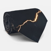 Thunderstorm Tie/Krawatte mit Blitzd Stropdas (Opgerold)