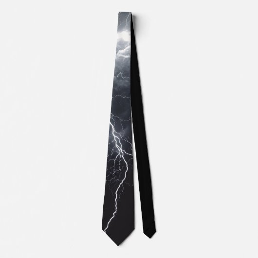 Thunderstorm Tie/Krawatte mit Blitzd Stropdas (Voorkant)