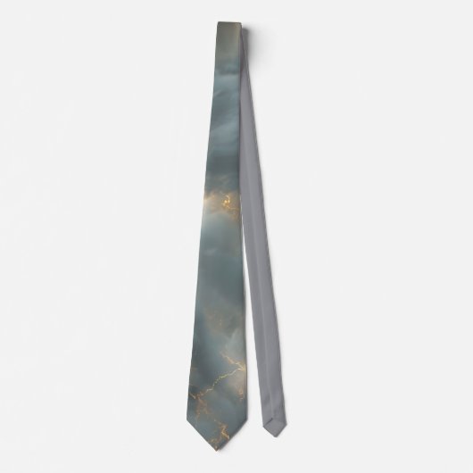 Thunderstorm Tie/Krawatte mit Blitzd Stropdas (Voorkant)