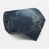 Thunderstorm Tie/Krawatte mit Blitzd Stropdas (Opgerold)