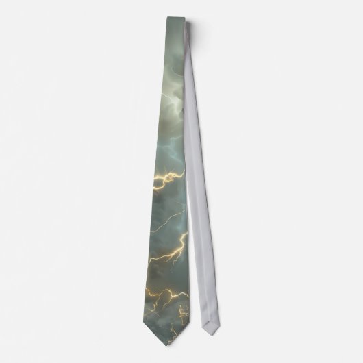 Thunderstorm Tie/Krawatte mit Blitzd Stropdas (Voorkant)