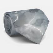 Thunderstorm Tie/Krawatte mit Blitzd Stropdas (Opgerold)