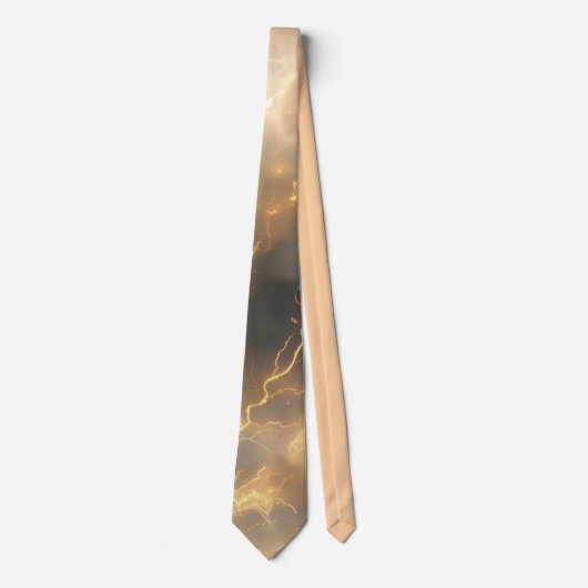 Thunderstorm Tie/Krawatte mit Blitzd Stropdas (Voorkant)