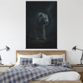 Thunderstrike White Tiger – Stormborn King Canvas Afdruk (Insitu (Slaapkamer))