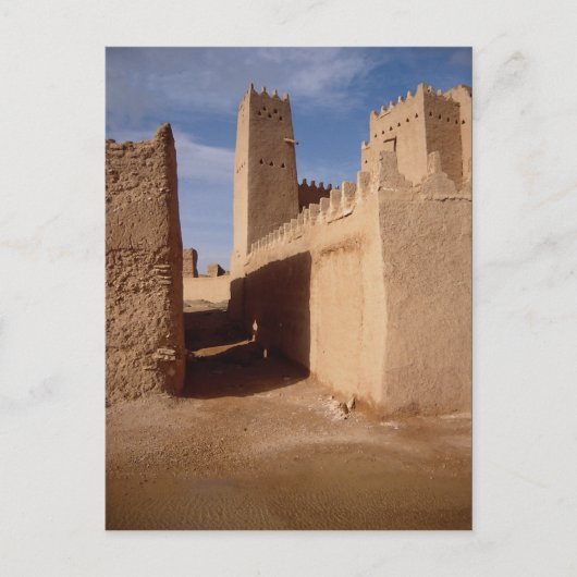 Thunyan Palace, oude stad, Najd, Saudi-Arabië Briefkaart (Voorkant)