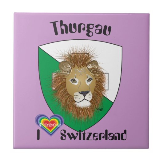 Thurgau Schweiz Fliese Tegeltje (Voorkant)