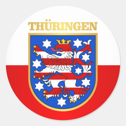 Thuringen (Thuringia) Ronde Sticker (Voorkant)