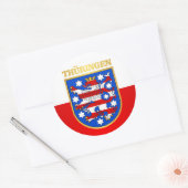 Thuringen (Thuringia) Ronde Sticker (Envelop)
