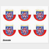 Thuringen (Thuringia) Ronde Sticker (Vel)