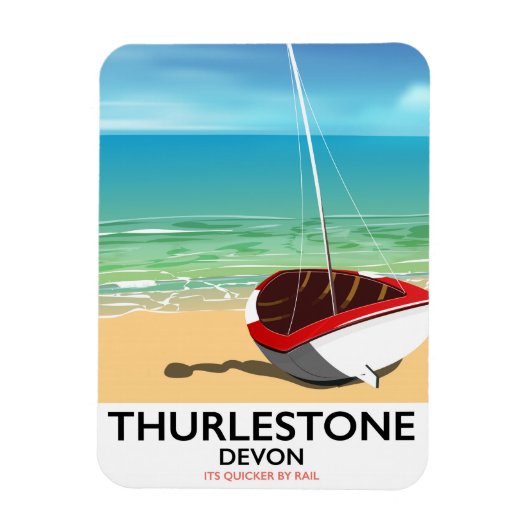 Thurlestone Zuid-Devon reisposter Magneet (Verticaal)