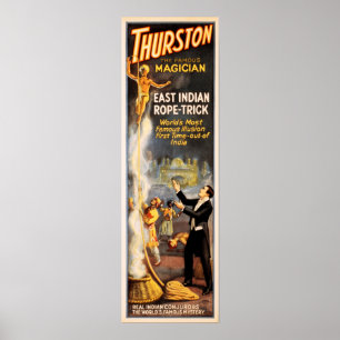 ThURSTON beroemde Magicische Oost-Indische Rope Tr Poster