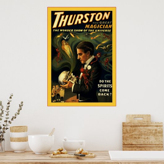Thurston de Grote Magicus ~  Magicus Poster (Keuken)