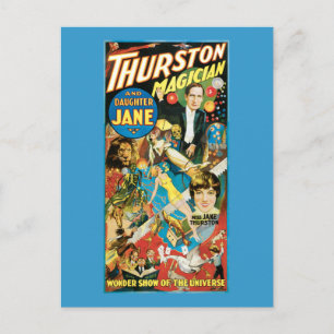 Thurston & Dochter Jane Magicia Adverteren Briefkaart