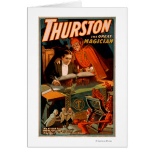 Thurston le grand magicien avec la magie de diable