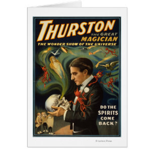 Thurston le grand magicien jugeant le crâne