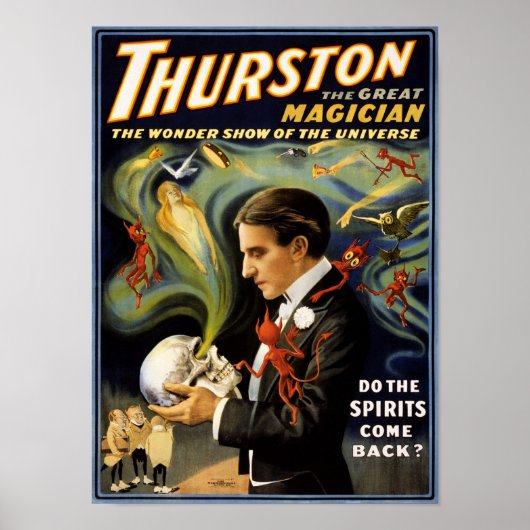 Thurston le grand magicien Poster vintage 1915 (Devant)
