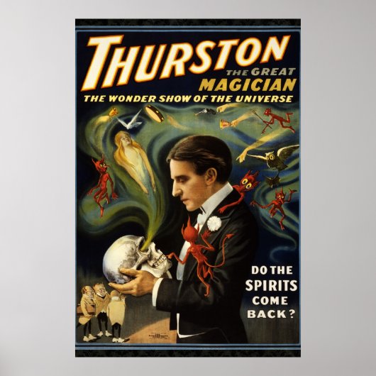 Thurston le Magicien Réédition 36 x 24 Poster (Devant)