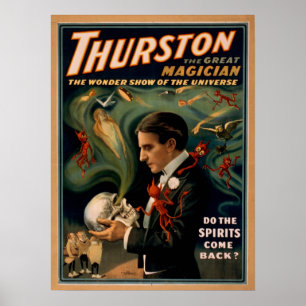 THURSTON Magicische illusionist VAUDEVILLE Poster