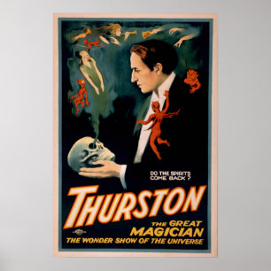 THURSTON Magicische illusionist VAUDEVILLE Poster
