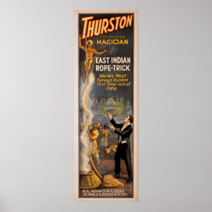 THURSTON Magicische illusionist VAUDEVILLE Poster