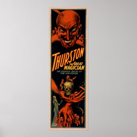 THURSTON Magicische illusionist VAUDEVILLE Poster (Voorkant)