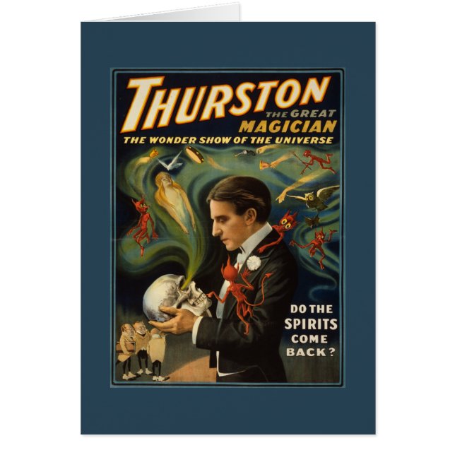 Thurston the Great Magician Holding Skull Magic (Voorkant)