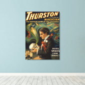 Thurston the Great Magician Holding Skull Magic Canvas Afdruk (Insitu (Houten vloer))