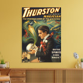 Thurston the Great Magician Holding Skull Magic Canvas Afdruk (Insitu (Woonkamer))