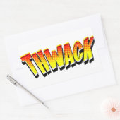 THWACK Comic Book Geluidseffect Rechthoekige Sticker (Envelop)