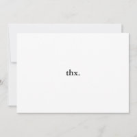 thx. drôle de carte de remerciements minimale