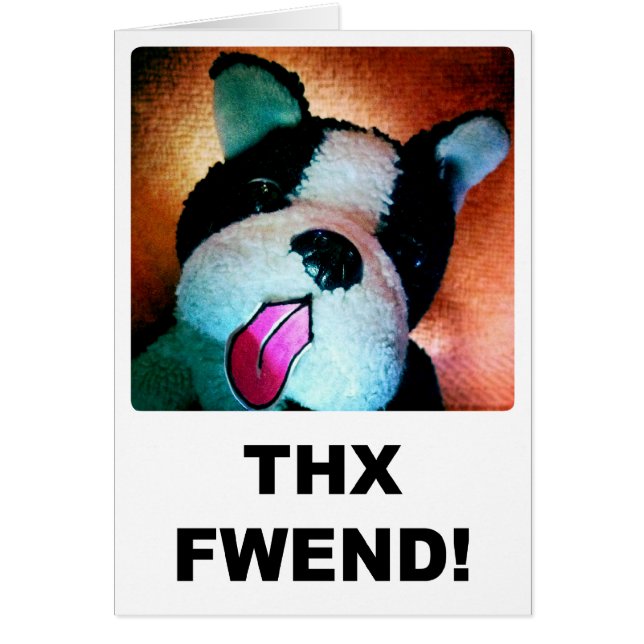 Thx Fwend-kaart (Voorkant)