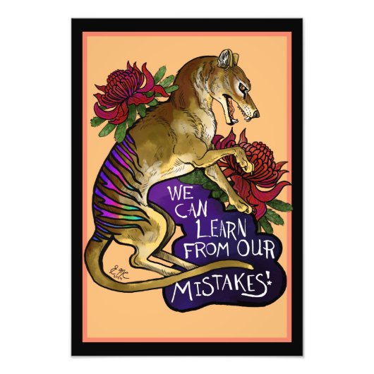 Thylacine kunnen we leren foto afdruk (Voorkant)