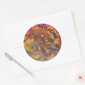 Thylacine Ronde Sticker (Envelop)