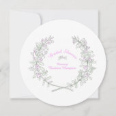 Thyme couronne art ronde invitations de douche nup (Devant)