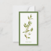 THYME FRAIS 3,5x2 Carte à plat vide / Vert (Devant)