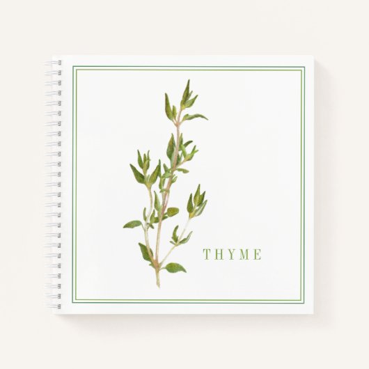 THYME FRAIS 8,5x8,5 Carnet spiral (Devant)