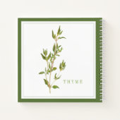 THYME FRAIS 8,5x8,5 Carnet spiral - Vert (Dos)